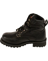 Milwaukee Leather Men's 6" Side Buckle Boots - Round Toe Wide