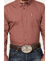Cinch Men's Geo Print Long Sleeve Button-Down Western Shirt