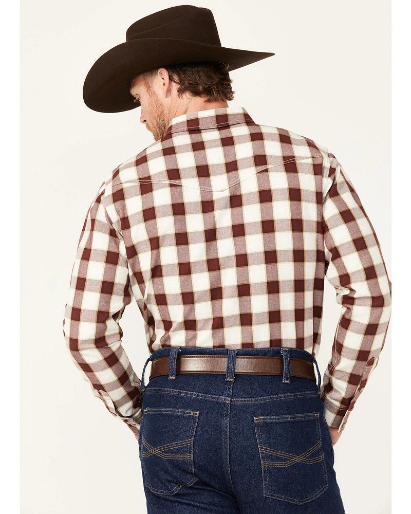 Blue Ranchwear Men's Eastland Checkered Long Sleeve Snap Western Shirt