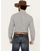 Cinch Men's Geo Print Long Sleeve Button-Down Western Shirt