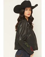 Idyllwind Women's Glenrose Floral Leather Jacket