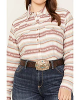 Ariat Women's Serape Jacquard Print Long Sleeve Snap Western Shirt - Plus