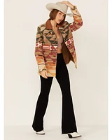 Double D Ranch Women's Serape Embroidered Blanket Blazer