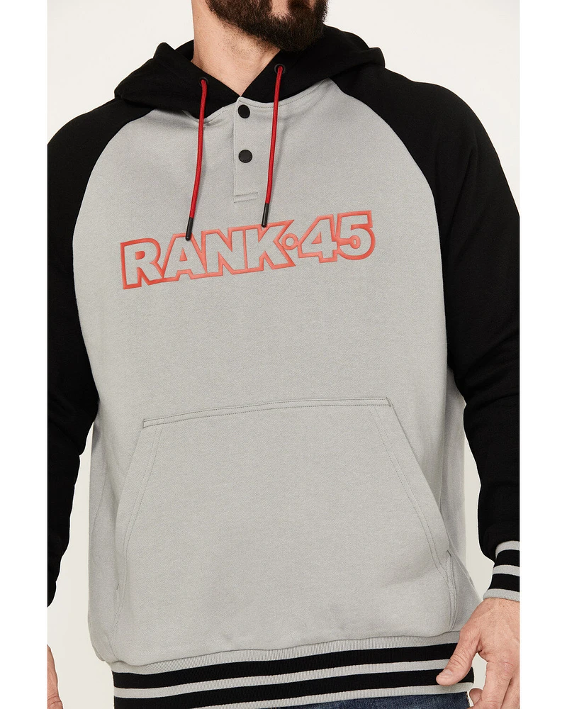 RANK 45® Men's Color Block Challenger Hooded Pullover