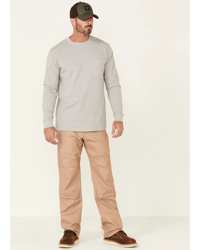 Hawx Men's Solid Forge Long Sleeve Work Pocket T-Shirt - Big