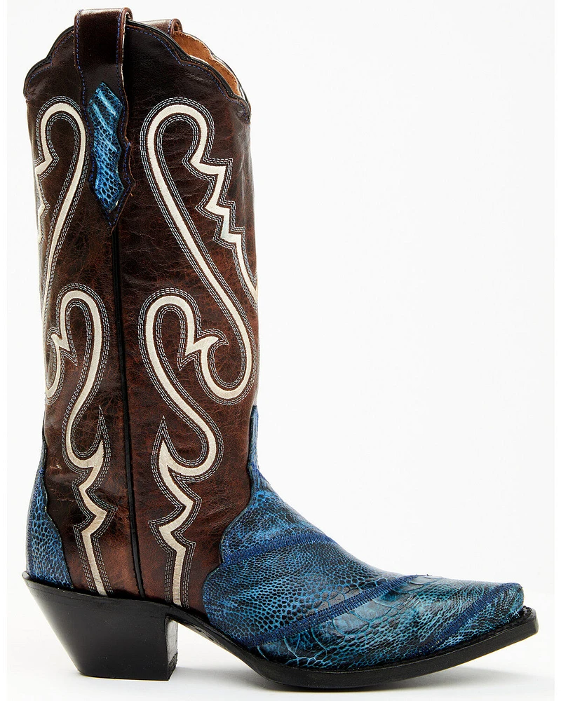 Dan Post Women's Exotic Ostrich Leg Western Boots - Snip Toe