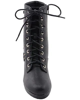 Milwaukee Leather Women's Lace Toe Platform Boots - Round