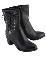 Milwaukee Leather Women's Laced Side Riding Boots - Round Toe