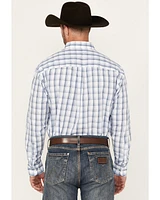 Wrangler Men's Classics Plaid Print Long Sleeve Button-Down Western Shirt - Big