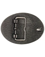 Cody James® Longhorn Antiqued Silver-Tone Oval Belt Buckle