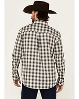 Cody James Men's Palamino Plaid Print Long Sleeve Button-Down Stretch Western Shirt - Big