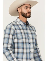 Cody James Men's Howdy Duty Plaid Print Long Sleeve Button-Down Western Shirt - Big