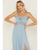 Idyllwind Women's Wisteria Tie Front Sleeveless Maxi Dress