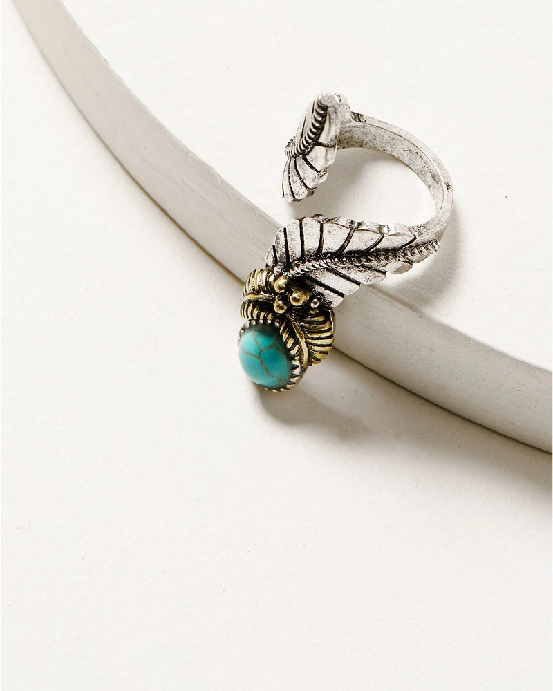 Shyanne Women's Wild Blossom Feather Ring