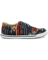 Wrangler Footwear Retro Women's Navy Southwestern Shoes - Moc Toe