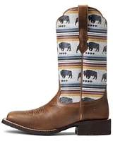 Ariat Women's Circuit Savanna Buffalo Print Western Boot - Broad Square Toe