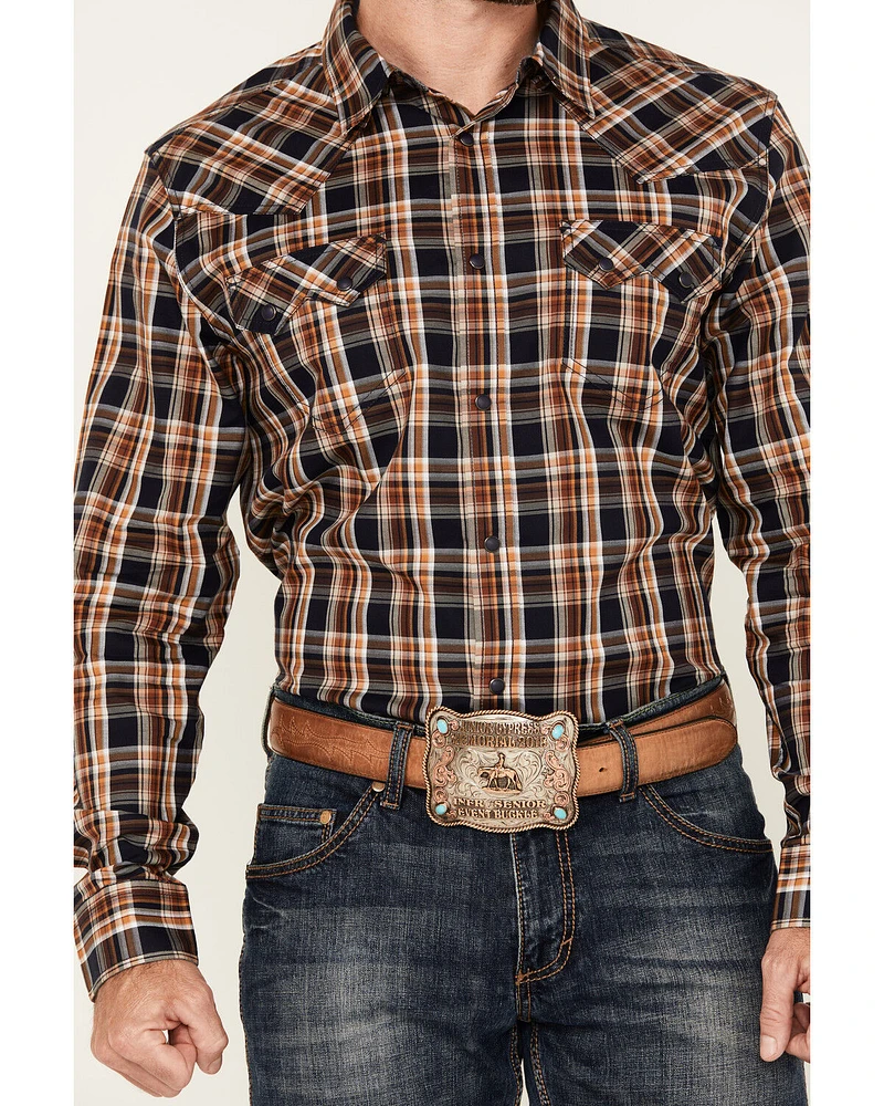 Cody James Men's Winfield Plaid Print Long Sleeve Snap Western Shirt