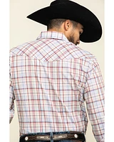 Roper Men's Classic Tan Plaid Long Sleeve Western Shirt
