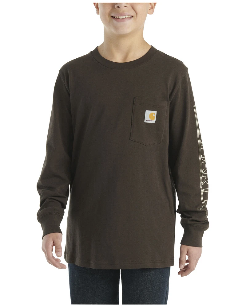 Carhartt Boys' Mustang Logo Print Long Sleeve Graphic Shirt