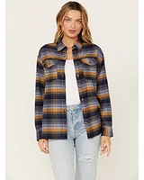 Cleo + Wolf Women's Long Sleeve Button-Down Flannel Boyfriend Shirt