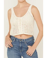 Idyllwind Women's Rockwall Open Weave Cropped Sweater Tank