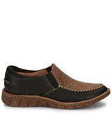 Tony Lama Women's Magdalena Print Slip-On Western Shoe - Moc Toe
