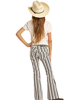Rock & Roll Denim Girls' Striped Flare Jeans