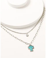 Shyanne Women's Two-Layer Cross Pendant Necklace