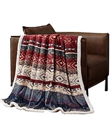 HiEnd Accents Home On The Range Campfire Sherpa Throw