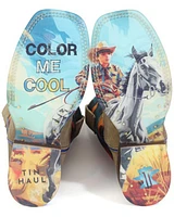 Tin Haul Boys' Color Me Cool Western Boots - Broad Square Toe