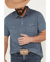 Ariat Men's Retro Southwestern Print Short Sleeve Snap Stretch Polo Shirt