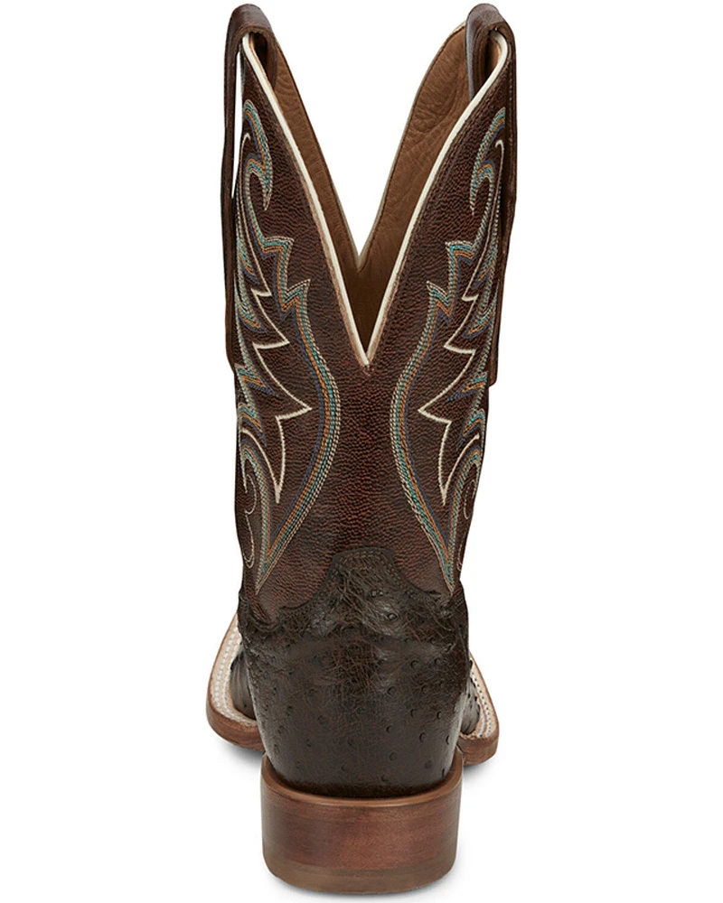 Tony Lama Men's Sienna Exotic Full-Quill Ostrich Western Boots - Broad Square Toe