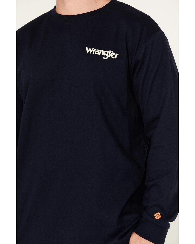 Wrangler Men's FR Skull Logo Long Sleeve Work Shirt