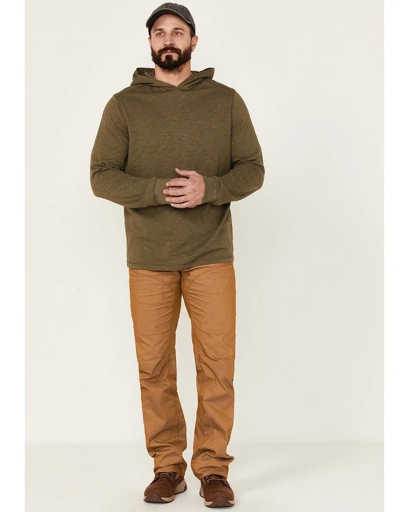 Brothers and Sons Men's Solid Heather Slub Long Sleeve Hooded Sweatshirt