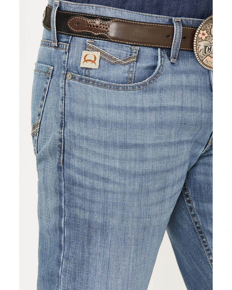 Cinch Men's Grant Medium Wash Relaxed Bootcut Performance Stretch Denim Jeans