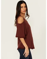 Shyanne Women's Short Sleeve Cold Shoulder Top
