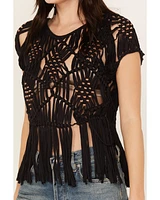 Shyanne Women's Hand Macrame Fringe Top