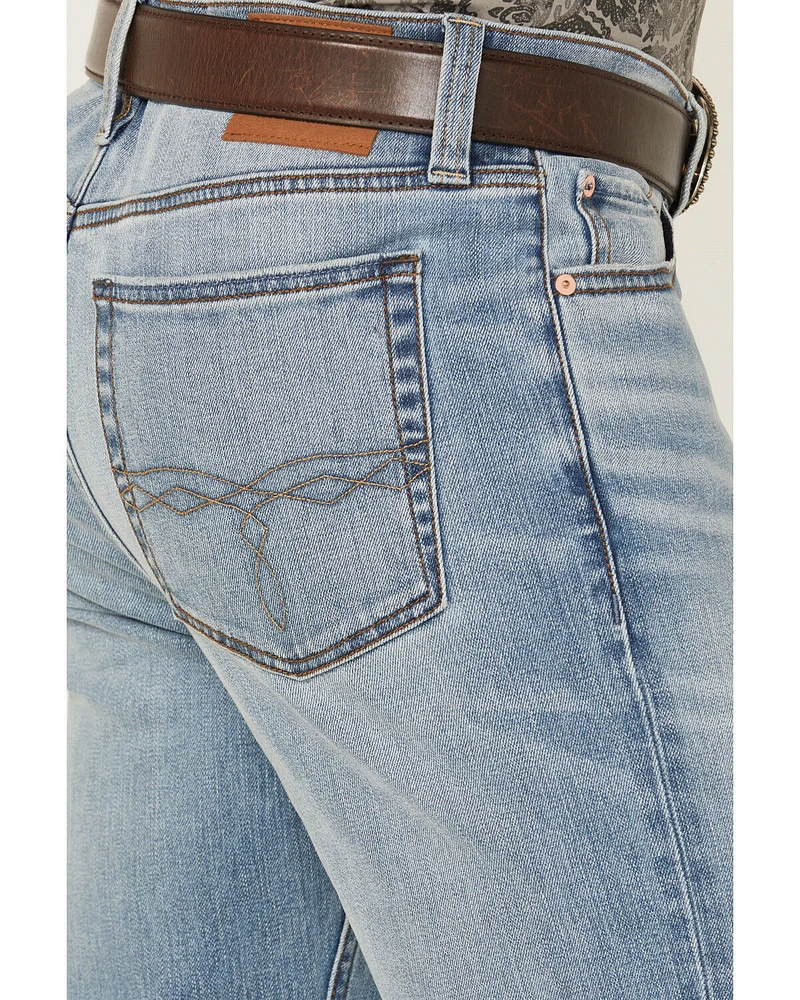Blue Ranchwear Men's Banner Wash Jethro Slim Bootcut Stretch Denim Jeans
