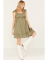 Cleo + Wolf Women's Solid A-Line Mini Dress