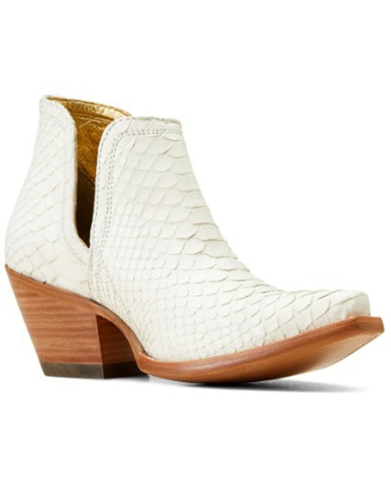 Ariat Women's Exotic Python Dixon Western Booties - Snip Toe