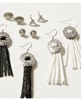 Idyllwind Women's 5-piece Silver Concho & Tassel Decatur Earrings Set