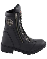 Milwaukee Leather Women's Black Moto Zipper Boots - Soft Toe