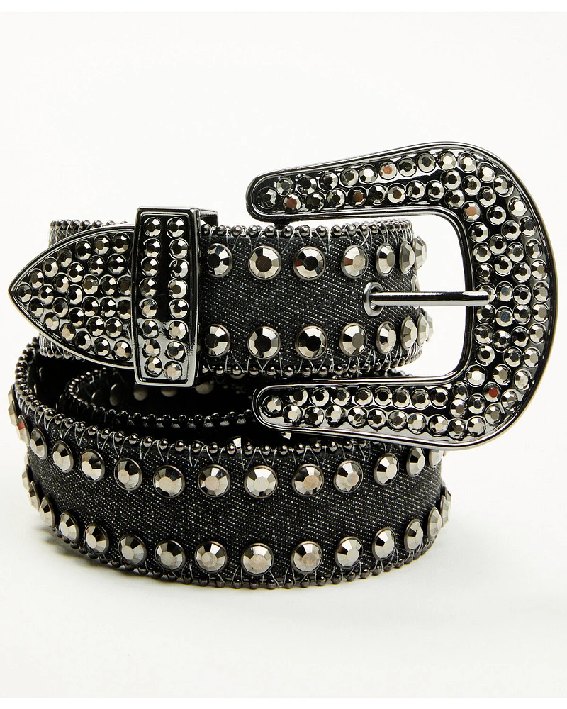 Shyanne Women's Denim Embellished Bling Belt