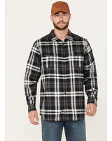 Hawx Men's FR Plaid Print Long Sleeve Button-Down Work Shirt