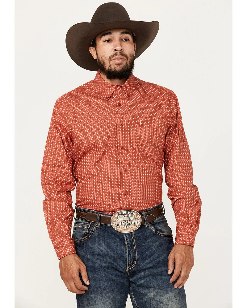 Cinch Men's Geo Print Long Sleeve Button-Down Western Shirt