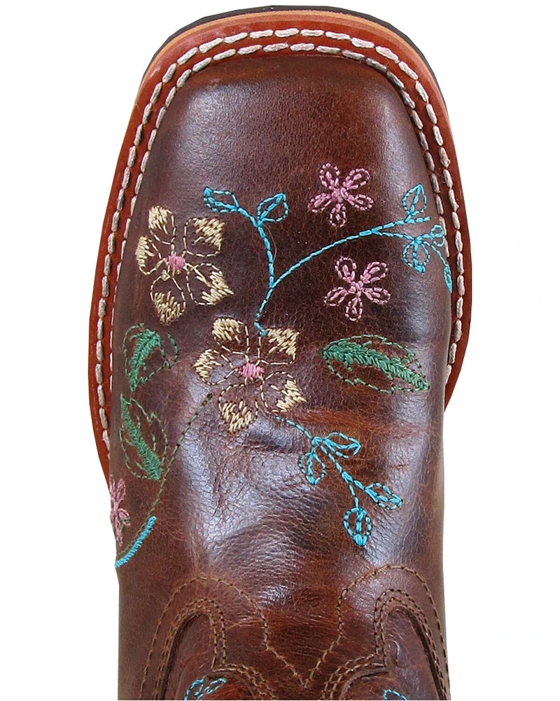 Smoky Mountain Little Girls' Floralie Western Boots - Square Toe