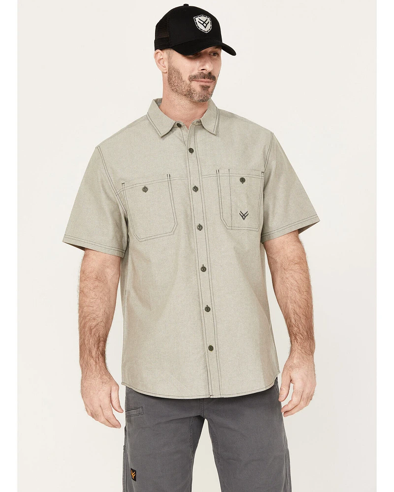 Hawx Men's Oxford Short Sleeve Button-Down Work Shirt