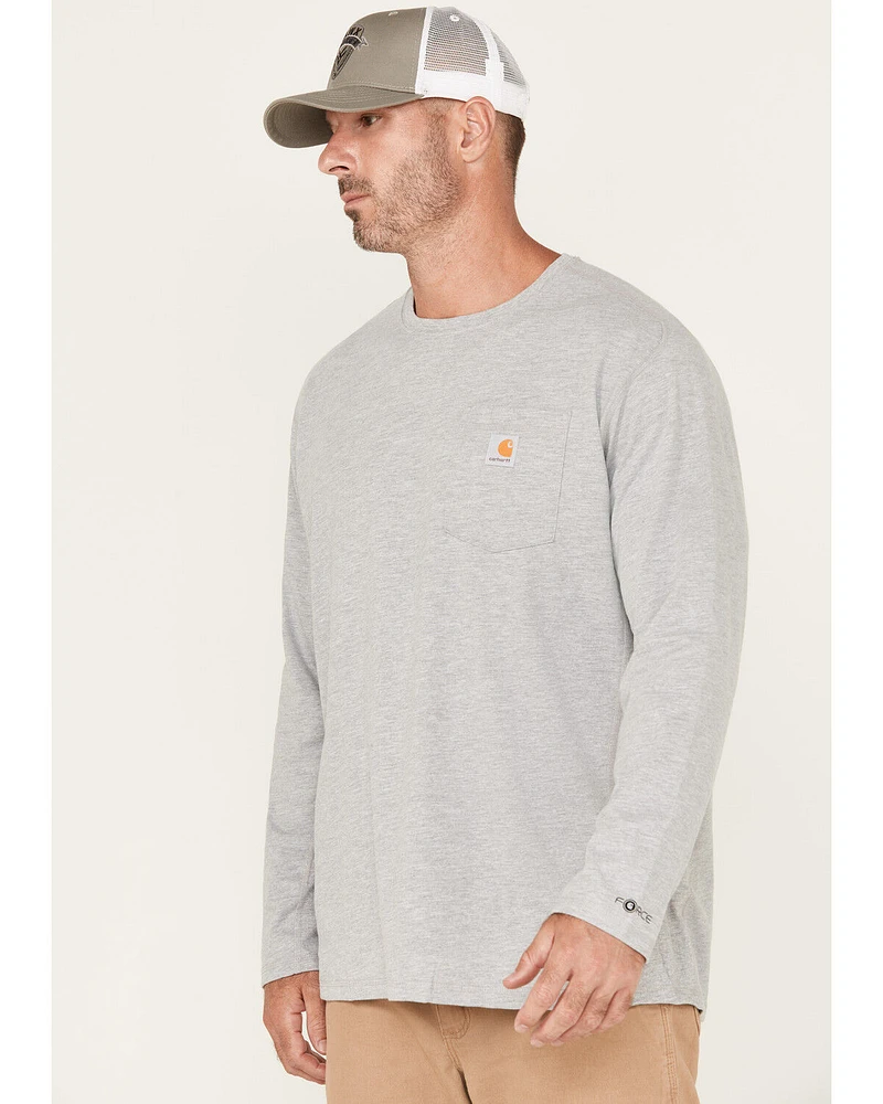 Carhartt Men's Force Relaxed Fit Midweight Long Sleeve Logo Pocket Work T-Shirt