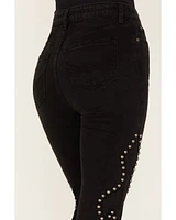 Idyllwind Women's Alameda High Risin Studded Stretch Flare Jeans