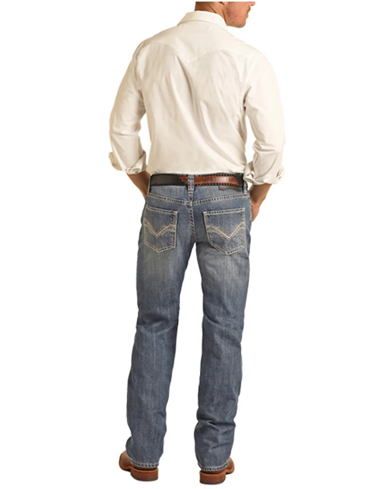 Rock & Roll Denim Men's Pistol Light Wash Slim Straight Reflex Jeans
